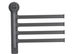 Suporte Giratório Para Toalhas Com Ventosas, 4 Barras Ajustáveis, Em Metal E Abs, Com Grande Capacidade
