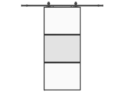 Sliding Door, Sliding Doors Vidaxl Preto Vidro (90 X 205 Cm (trilho Deslizante De 200 Cm))