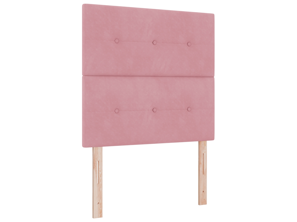 Conjunto 1 Cabeceira Estofada Vidaxl Rosa Veludo (100 Cm)
