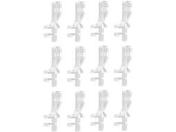 Lalafina Conjunto De 12-presilhas Transparentes Plástico Pc Para Cortinas Verticais Com Encaixe Traseiro, Design Preciso