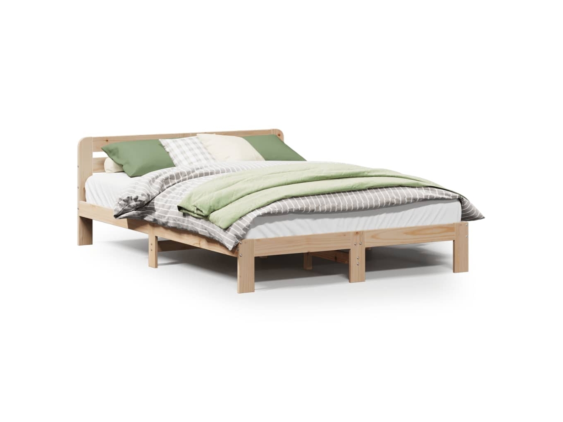 Cama Sem Colchão 120x200 Cm Madeira de Pinho Maciça MAISON EXCLUSIVE