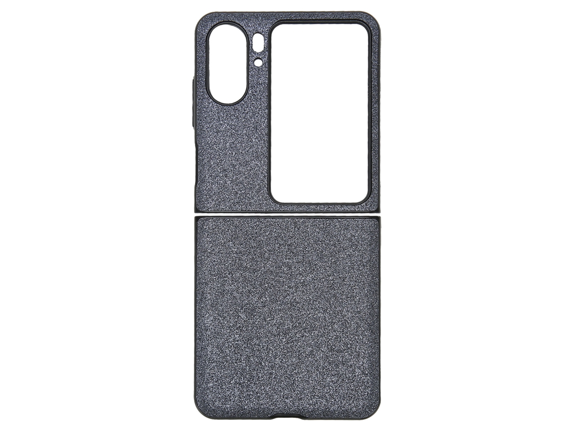 Capa de Telefone Capa de Telefone Plegável de Cristal Brilhante para Oppo Find N2 Flip Black Shine EOOCOO (brilhante e Anti queda)
