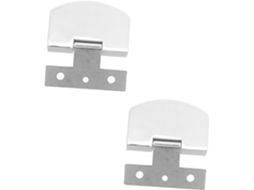 Dobradiça Pivotante Para Porta De Vidro, 2 Peças, Aço Prateado, Com