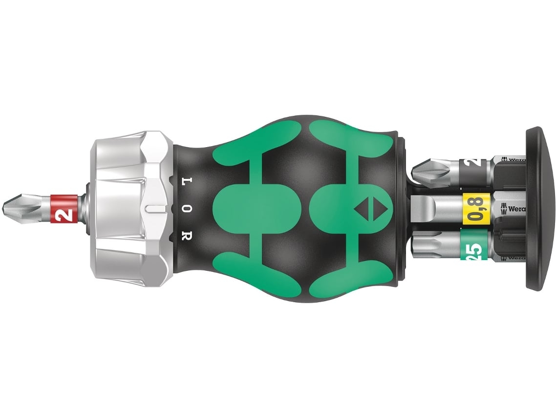 Chave De Fenda Porta-Bits Versão Extra Curta Kraftform Kompakt Stubby Magazin Ra 2 WERA 05008884001