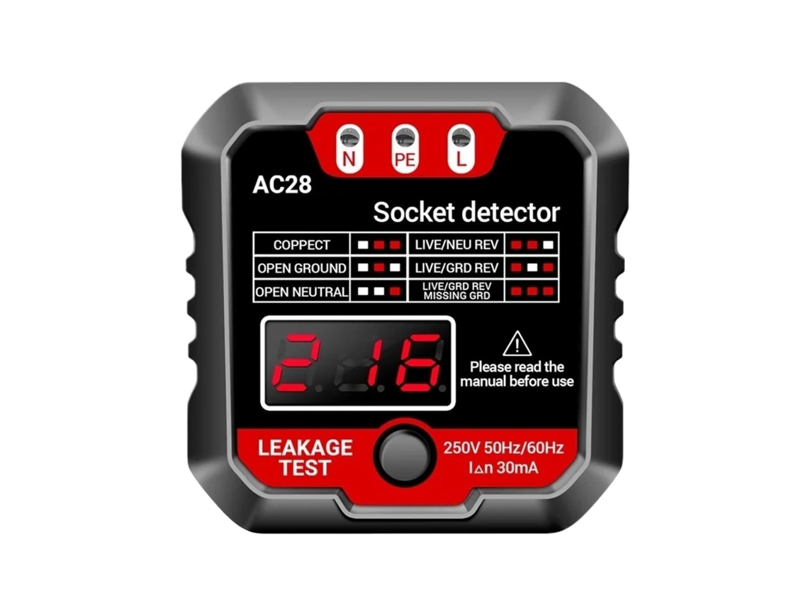 Testeur de Prize Courant com Ecran LCD para Tomadas SFUSHOS