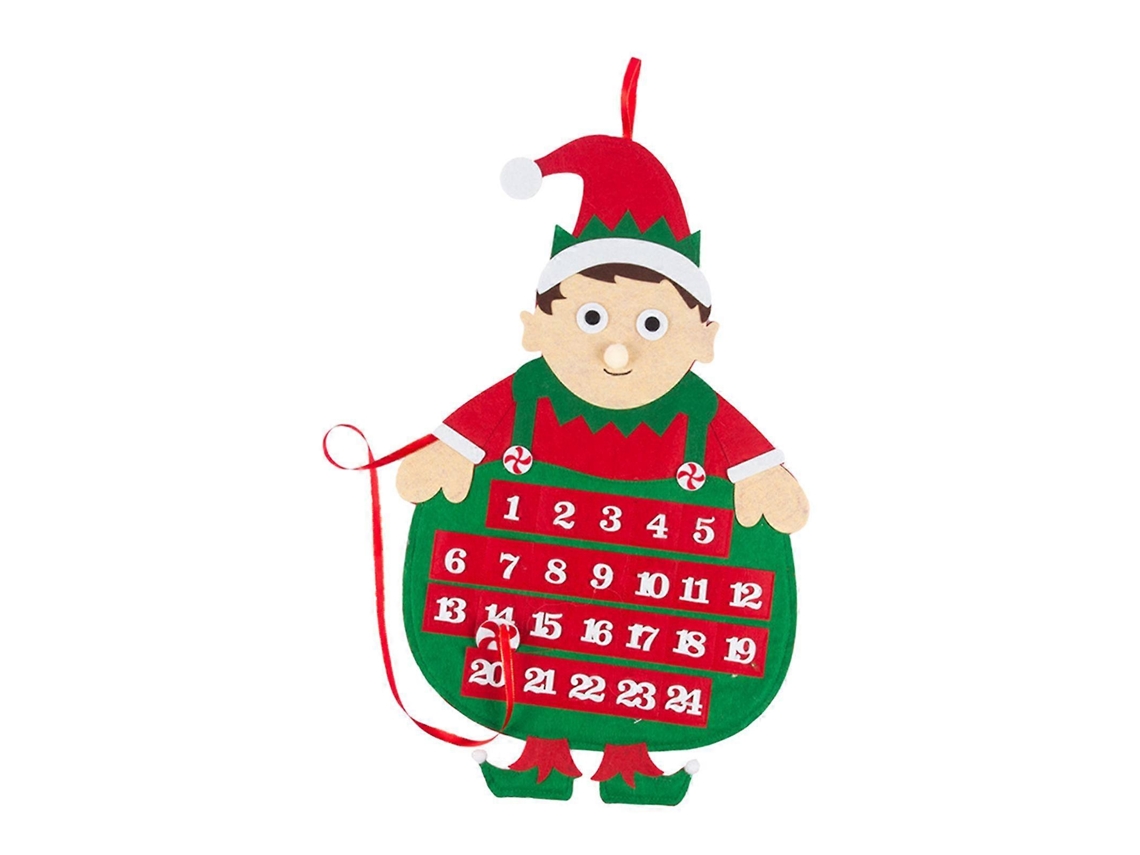 Calendário Do Advento De Feltro Para Pendurar