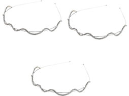 Conjunto De 3 Tiaras Onduladas Com Strass - Acessório Elegante Para Casamentos E Eventos Especiais