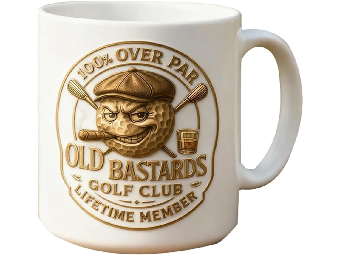 Caneca De Golfe Divertida, Recipiente De Cerâmica Para Bebidas, 350ml