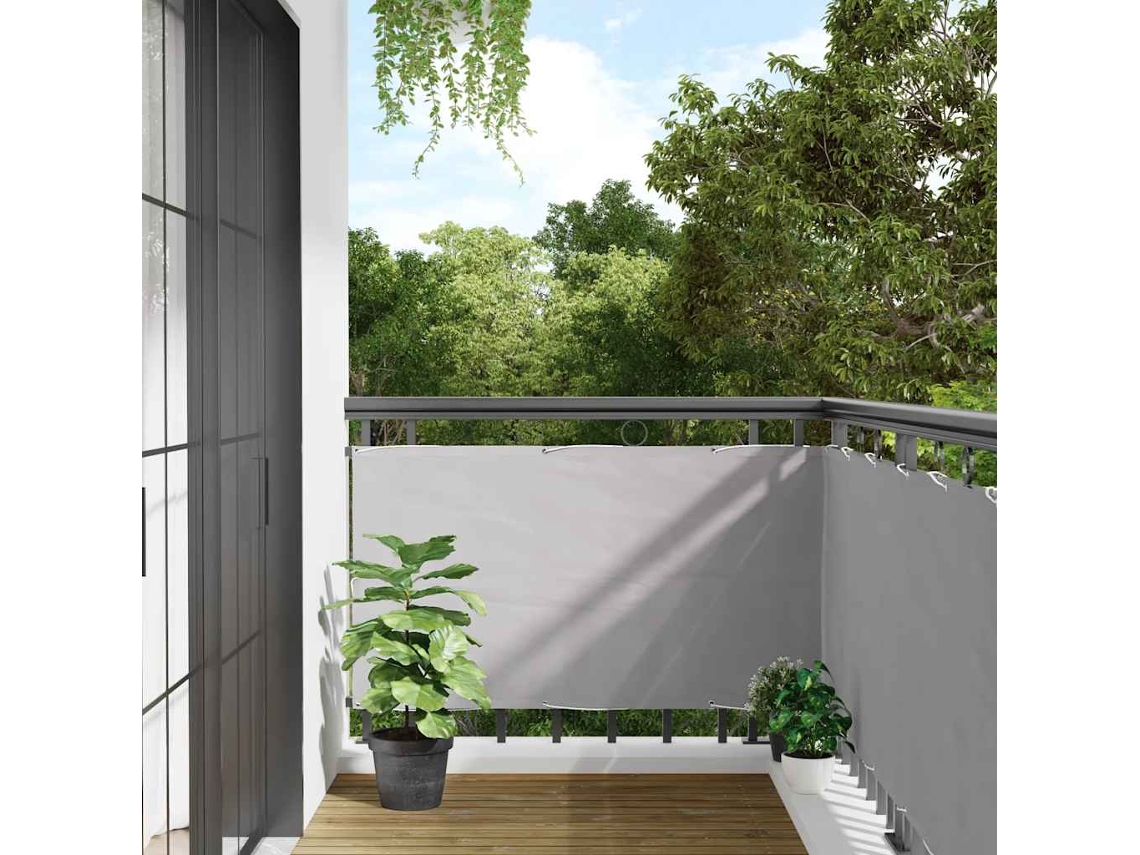 Vidaxl Tela De Privacidade Para Varanda 500x120 Cm Pvc Cinzento