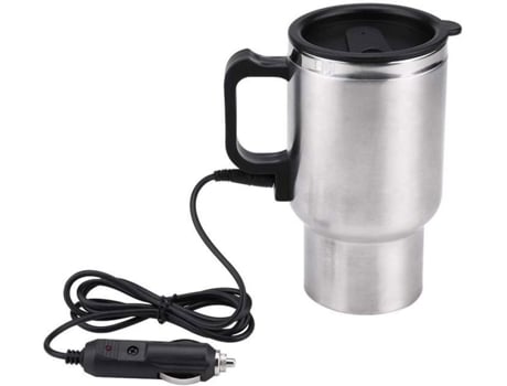 Copo Elétrico para Carro 12V 450Ml Chaleira de Aço Inoxidável para Viagem para Aquecimento de Água Café CHOUMICHA SAVEURS FRANCE AGRO