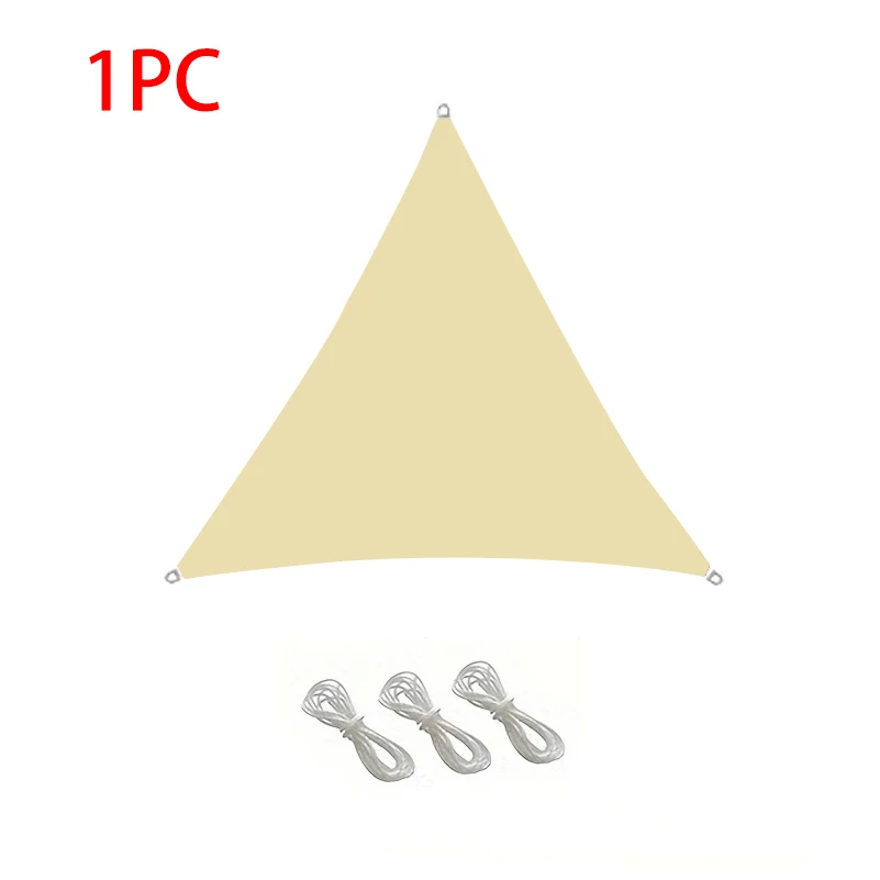 (bege, 2x2x2m) Vela De Sombreamento Triangular, Impermeável, Resistente Ao Sol E Adequada Para Varandas E Pátios.