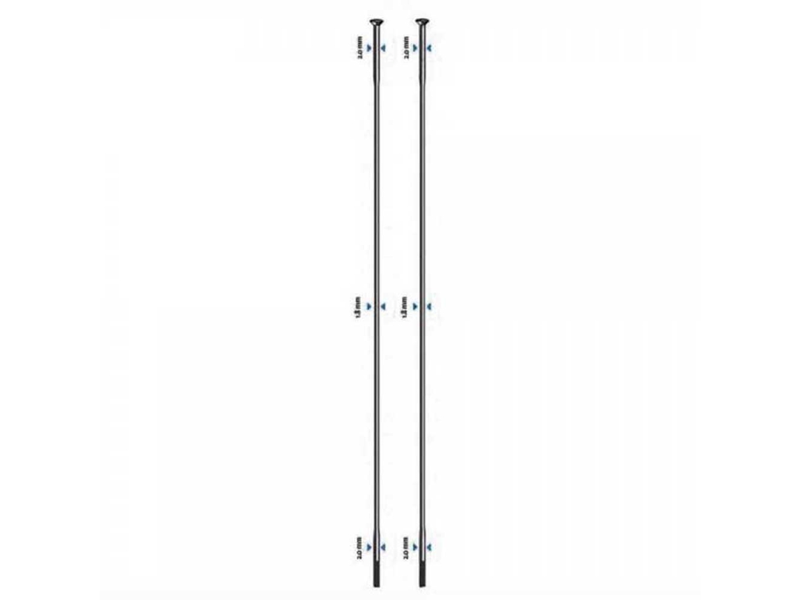 Raios Race Straight Pull Cinzento 284 Mmsapim