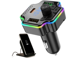 Transmissor FM | Carregador Sem Fio Para Rádio, Receptor De Áudio Para Veículos, Para Aplicativos Princi Gokoco