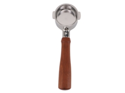 2026 Store portafilter Sin Fondo 51mm 2 Oídos Acero Inoxidable 304 Mango de Madera para Cafetera Delonghi