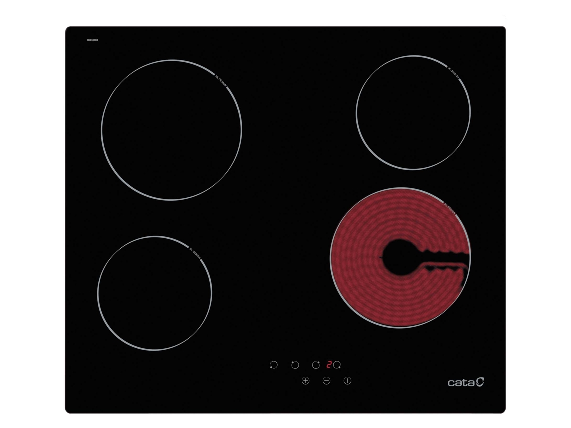 Placa de Vitrocerâmica CATA TN 604 (Elétrica - 59 cm - Preto)