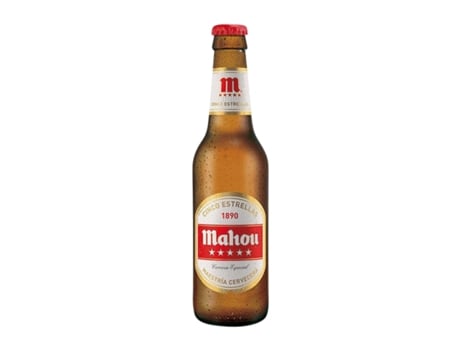 Cerveja MAHOU 5 Estrellas Garrafa Terço (0.33 L - 24 Unidades)
