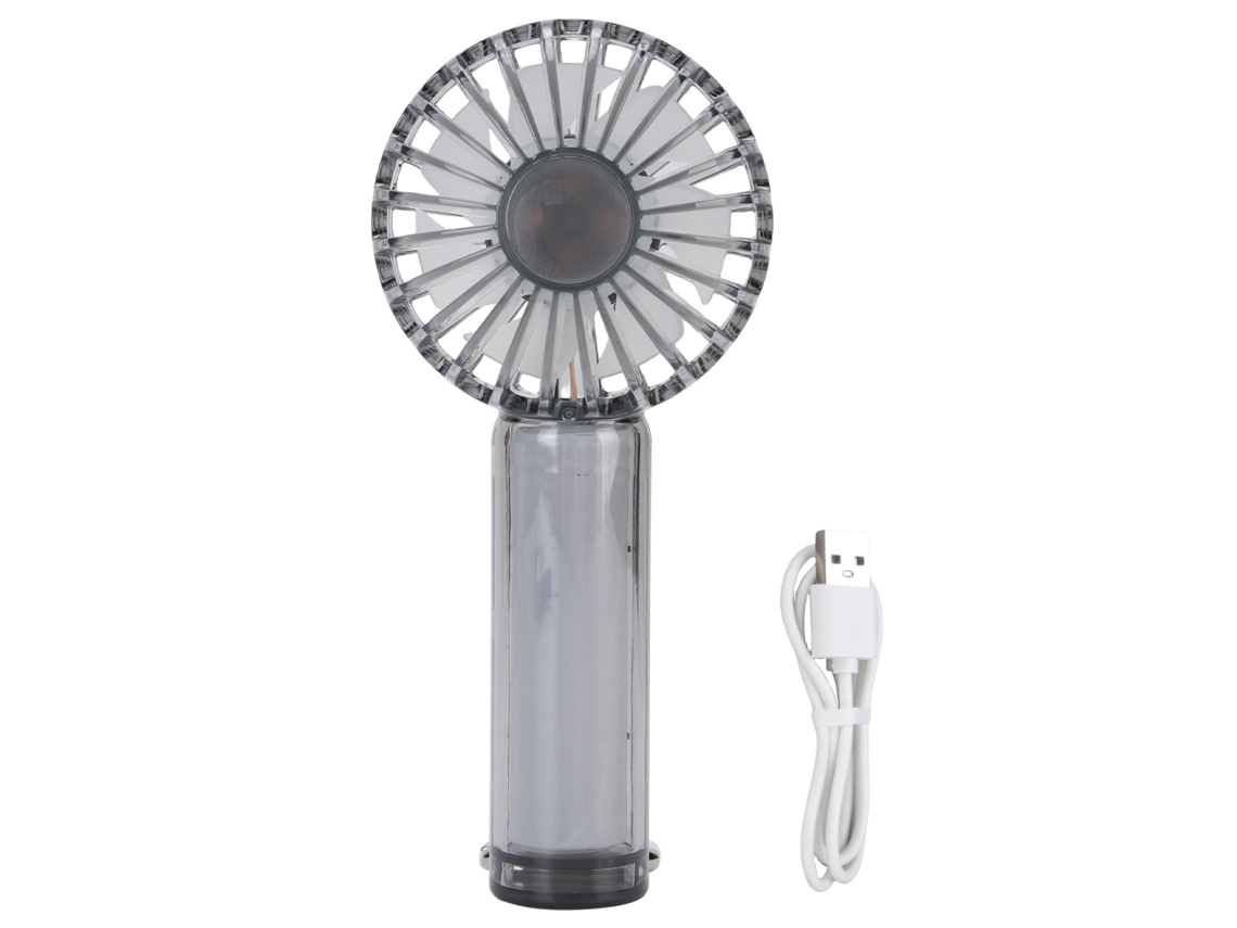 Laxiscreed Mini Ventilador Portátil Com Corpo Transparente, Gancho E Funcionamento Silencioso