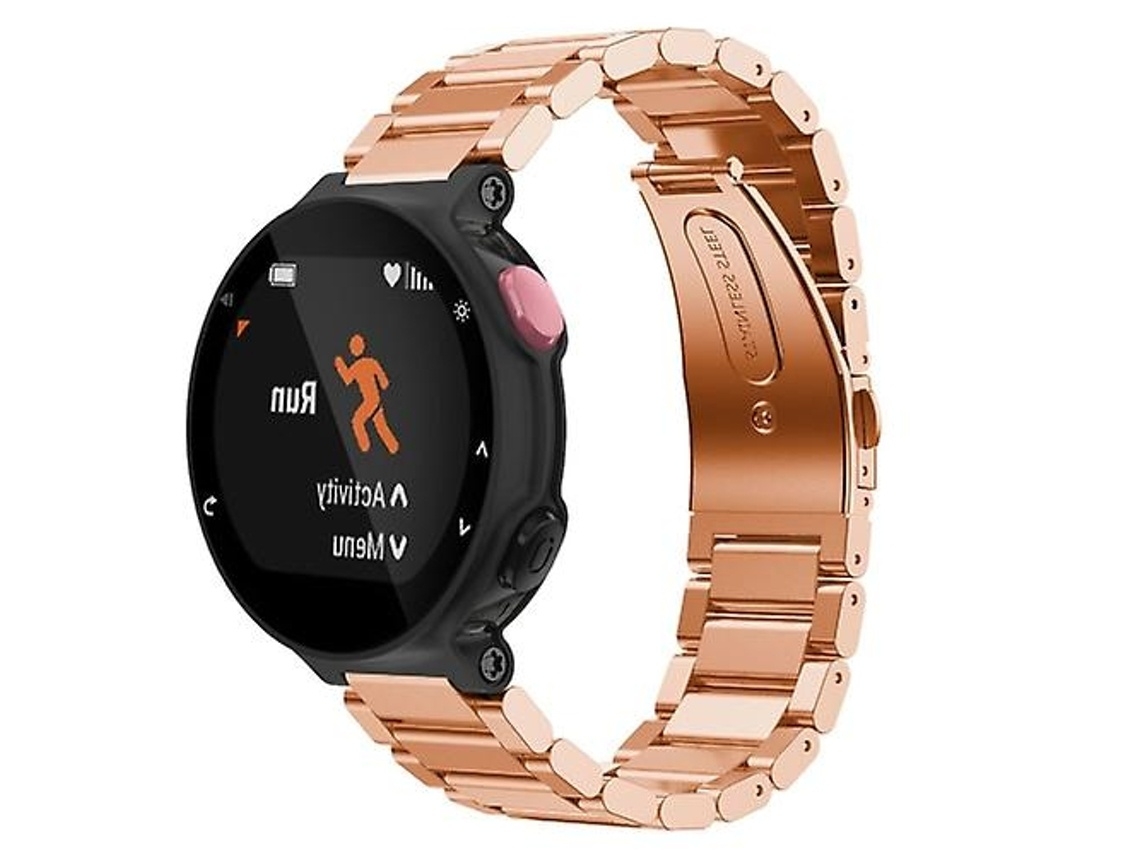 Pulseira De Relógio Lurelia Inteligente Universal Com Três Tiras De Aço Garmin Forerunner 220/230/235/630/620/735 Ouro Rosa