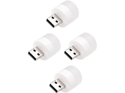 Baluue Conjunto De 4 Luzes Noturnas Portáteis Usb, Mini Led 1w 3000k