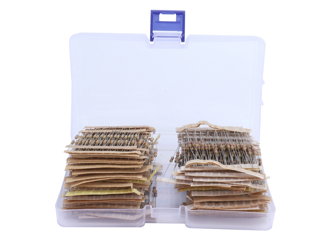 Kit De Resistências De Filme De Carbono 1/4w 122 Valores 0.33ω-4.7mω 5% 1220 Peças