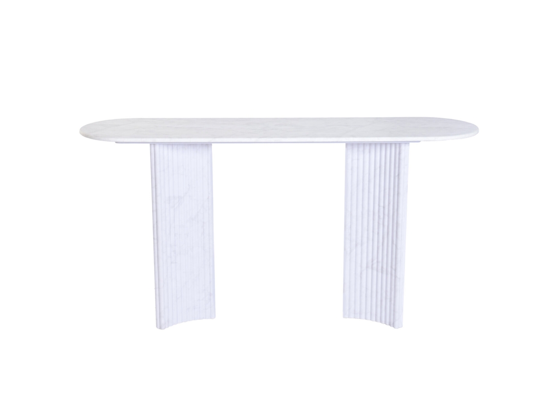 Console em MDF com acabamento em granito branco Alexandra House Living (150x40x78cm)