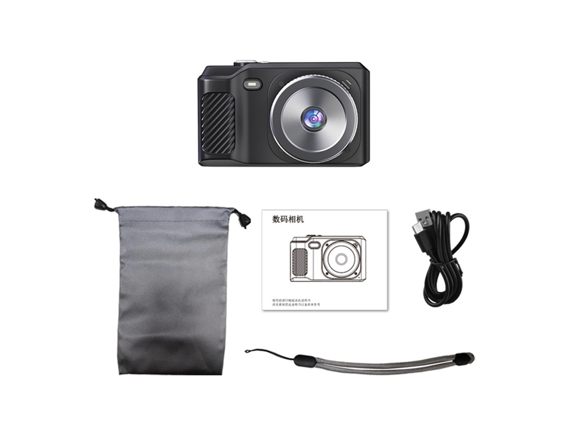 1080p Digital Camera 56mp Portable Digital Video Camera 2.8 Inch Ips Screen 8x Zoom Manual Focusing Built In Battery Flash For Teens Students Friends