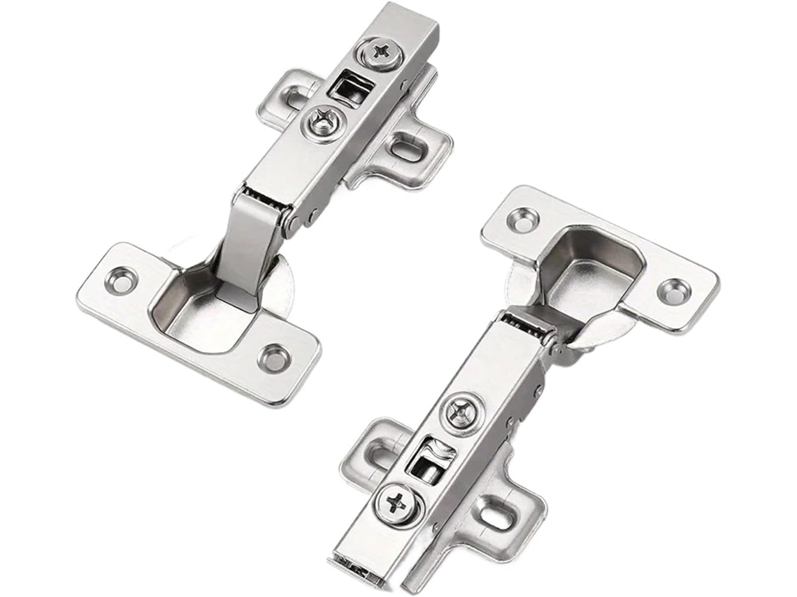 Conjunto De 4 Peças Dobradiças Braço Reto Com Cobertura Total, Ajuste Automático, Desligamento Automático, Amortecedor