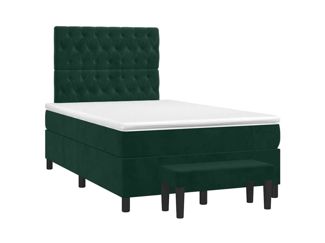 Box Spring Bed, Box Spring Beds Vidaxl Verde Veludo (120 X 190 Cm)
