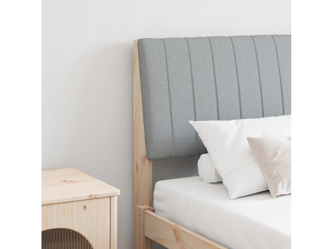 Vidaxl Cabeceira Estofada Cinzento-claro 160 Cm