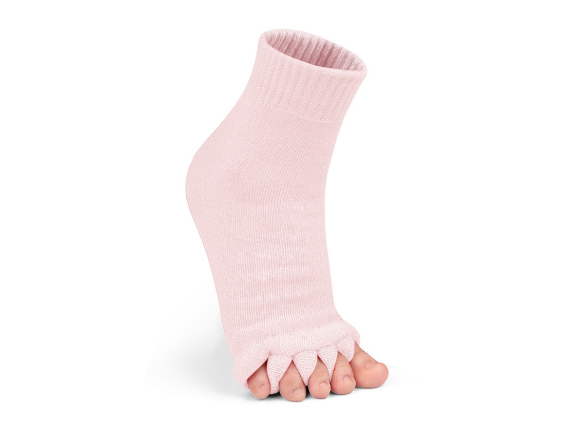 Meias Separadoras de Dedos para Mulher, Ideais para Yoga, Alívio da Dor, Melhora a Circulação HENTEN HOME 1 Par Rosa