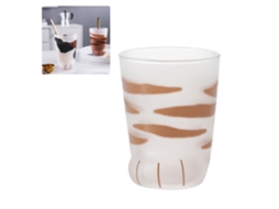 Caneca de Vidro Pata de Gato 300ml para Café, Leite e Bebidas Quentes e Frias