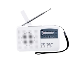 Rádio solar com manivela e lanterna multifuncional branca BESTVITE