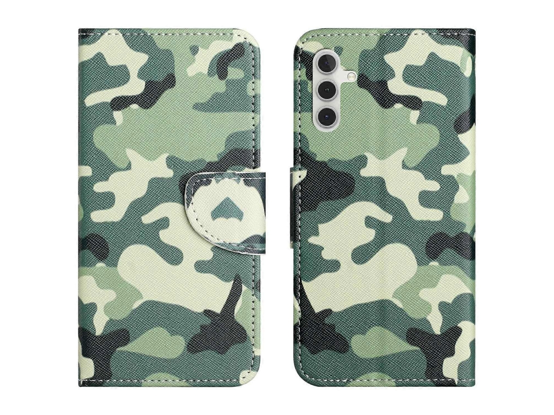 Capa De Couro Com Estampa E Textura Cruzada Compatível Com Samsung Galaxy A26 5g, Keep Calm And Sp Multicolorida