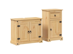 Bathroom Furniture Set, Bathroom Furniture Sets Vidaxl Marrom Madeira De Pinho (n/a)