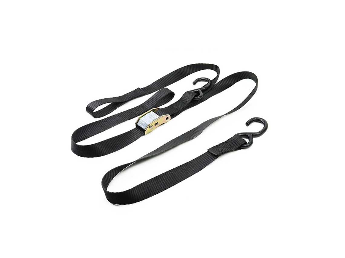 Conjunto De 2 Cintas Amarração Pretas, Cintas De Amarração Para Motocicletas 1, 8m Com Ganchos Em S Para Transporte Seguro