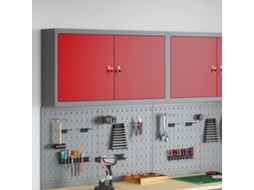 Vidaxl Armário De Ferramentas Vermelho E Cinza 100 X 20 X 55 Cm