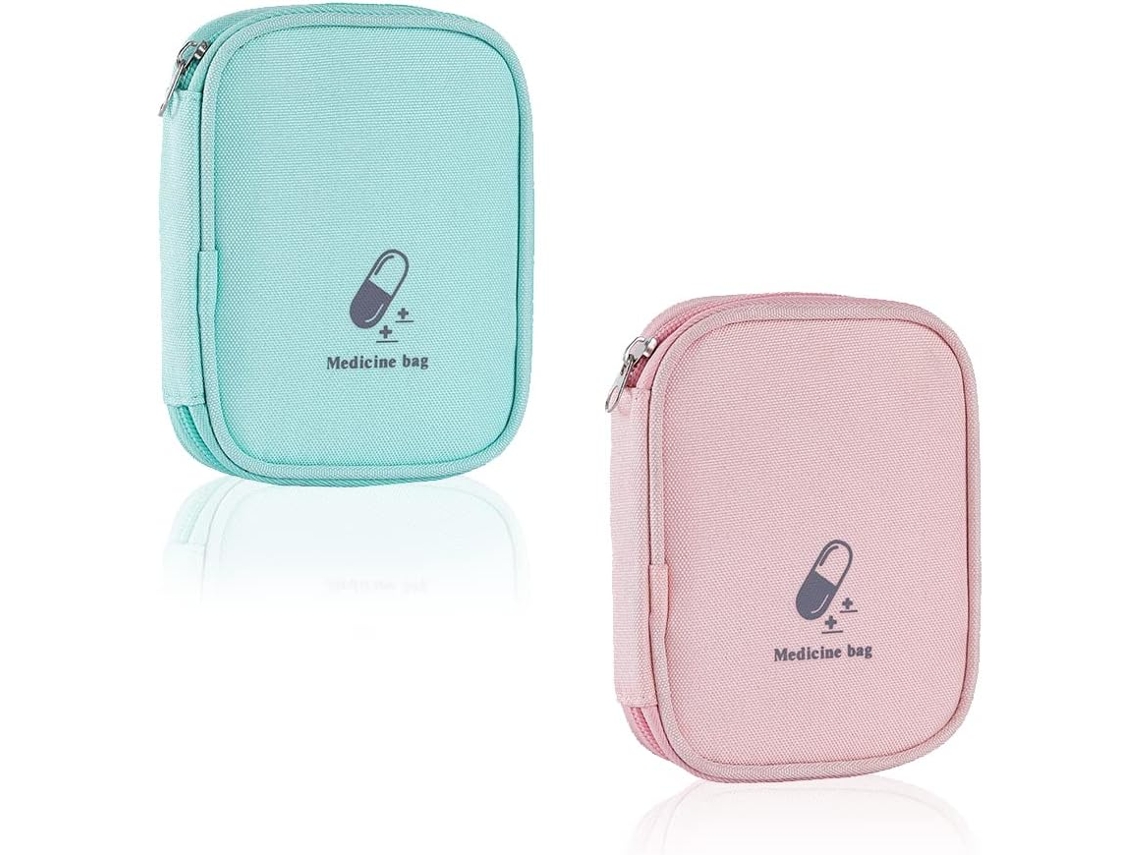 Kit Com 2 Bolsas Para Medicamentos, Bolsa De Primeiros Socorros Portátil, Bolsa De Primeiros Socorros Vazia