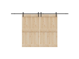 Vidaxl Kit De Ferragens Para Porta Deslizante 366 Cm Aço Preto