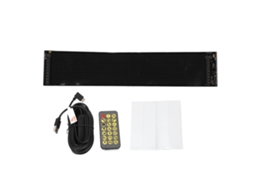 Veloriskku-painel Led Programável 16x96 Pixels Ip65 Resistente À Água 23.4x4.7in Usb 5v Bluetooth Cartaz Publicitário Deslizante
