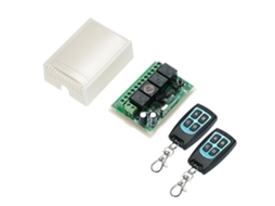 Controlador Rf Sem Fio Laxiscreed 4 Canais Dc 12v Com Transmissão 433 Mhz E Controle Remoto De 4 Botões