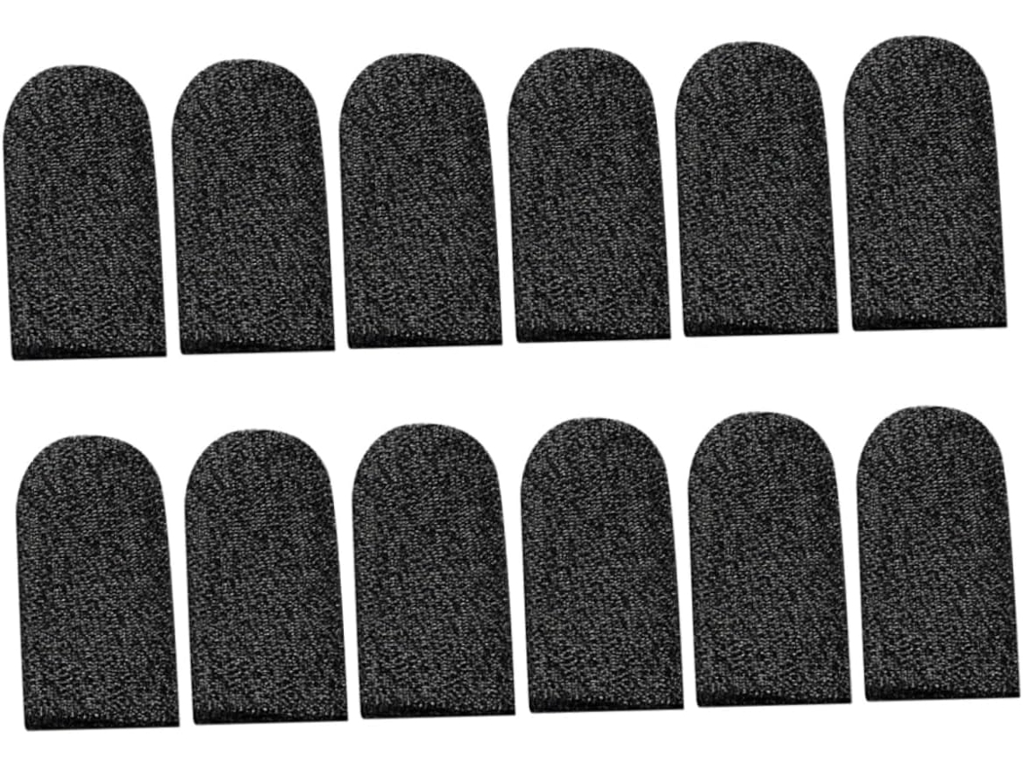 Packove Conjunto De 10-protetores Dedos Ultrafinos, Capas Antitranspirantes Para Gamers, Preto