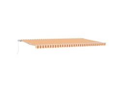 Toldo Retrátil Manual Laranja E Branco Vidaxl