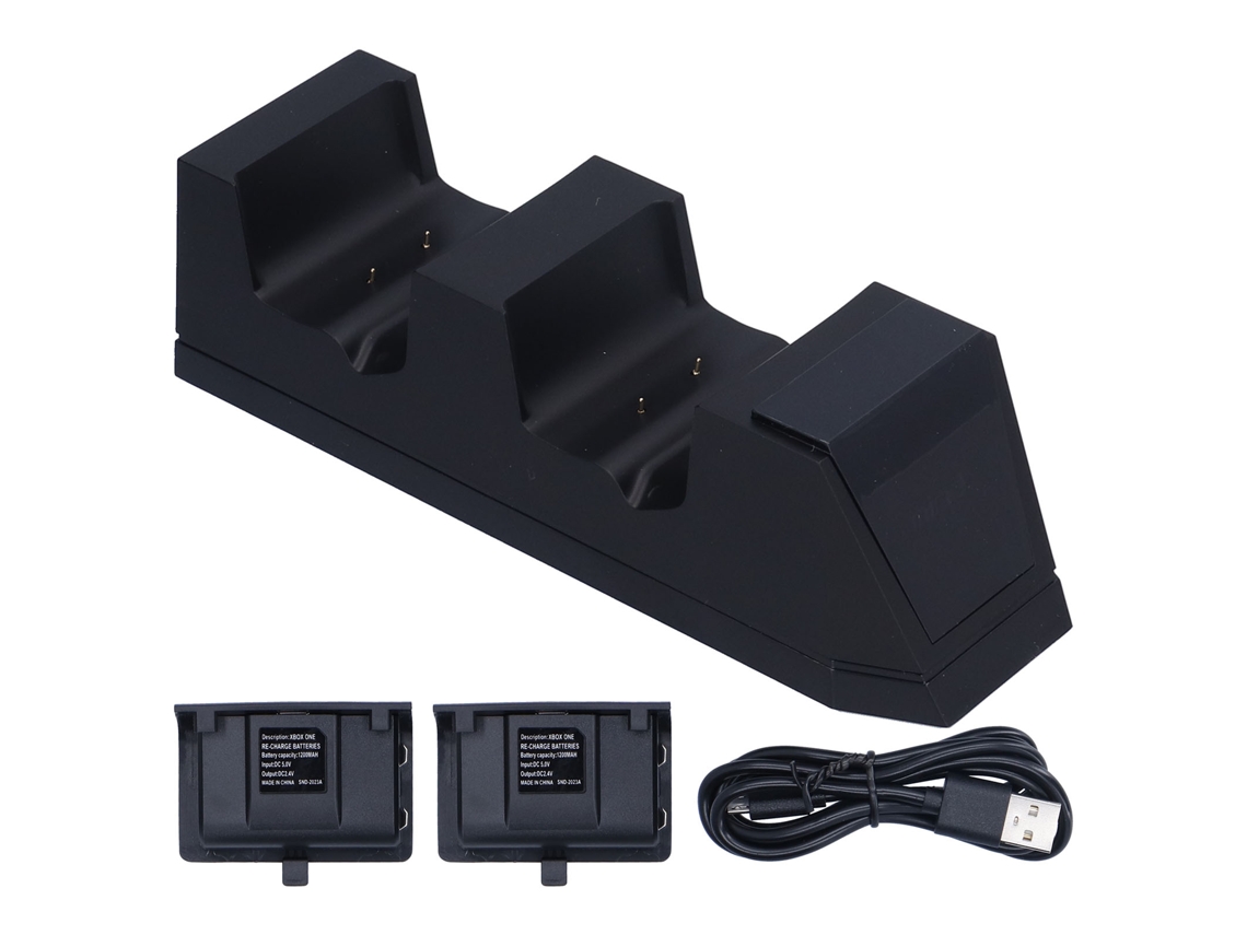 Carregador de Controle EOOCOO dock com 2 baterias recarregáveis