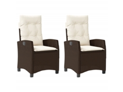 Reclining Garden Chair, Reclining Garden Chairs Vidaxl Marrom Rattan / Vime (n/a)