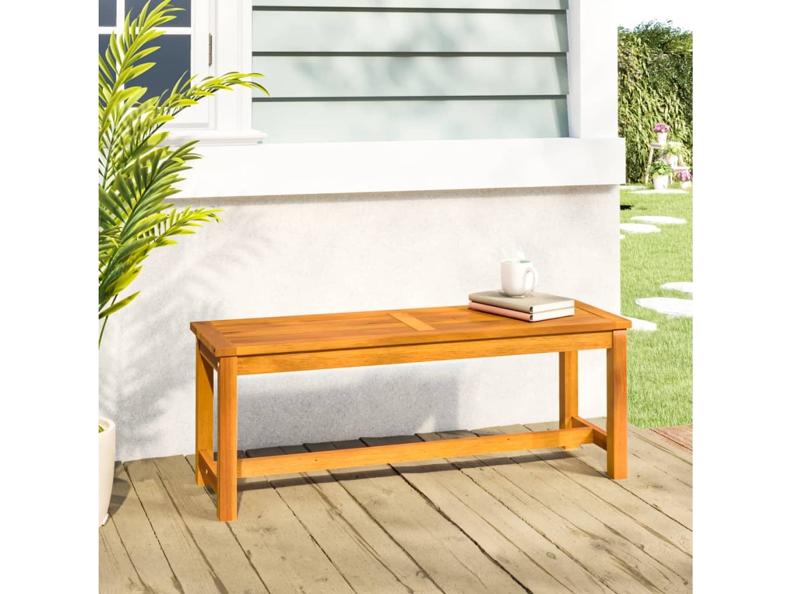 Vidaxl Banco De Jardim 110x35x45 Cm Madeira De Acácia Maciça