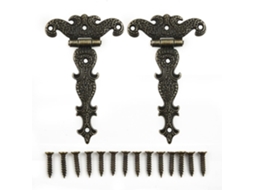 Dobradiças Retrô Em Liga De Zinco Bronze Antigo, Dobradiças De Porta Em Latão Antigo, Acessórios Vintage, Para Gaveta
