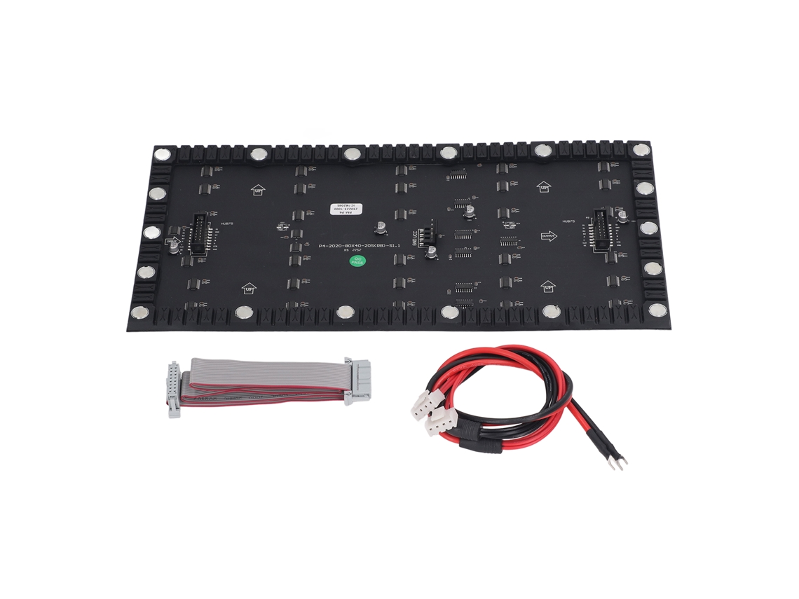 Painel de LED flexível, tela 80x40 pixels, full color, com ímã traseiro, FPCB, DC5V