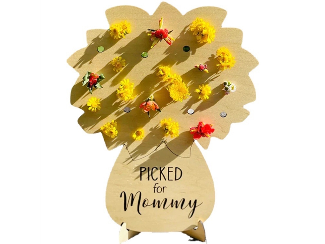 Presente Para Mãe Dia Das Mães Tabuleiro Floral De Madeira Diy