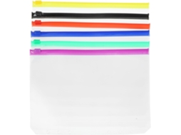 Conjunto de 12 Sacos com Fecho de Zíper Gatuida para Pastas A5, em PVC Resistente, Ideais para Armazenamento de Documentos