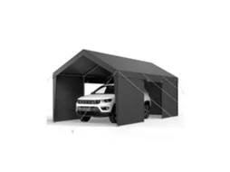 Garagem Portátil Móvel Em Aço Galvanizado Com Cobertura Pe 3,05x6,09x2,87m Tekmaquinas